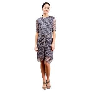 Étoile Isabel Marant Silk Shift Barden Dress EUC Blue and Light Pink Size 38